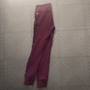 Fabletics Maroon Mesh leggings